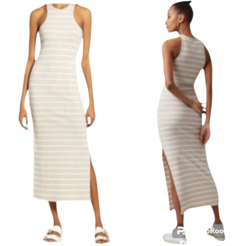 NWT French Connection Tommy Rib Racer Midi Dress L